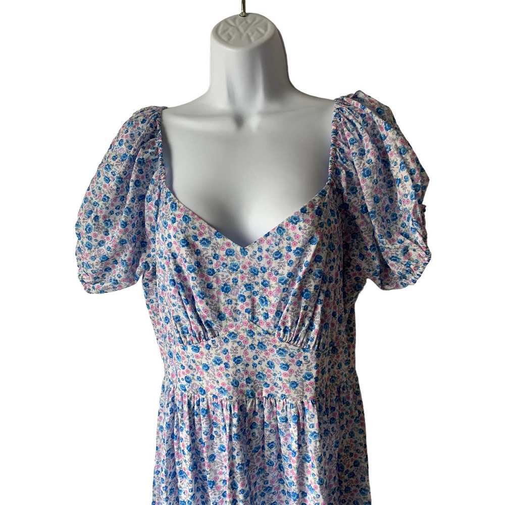 LoveShackFancy Angie Dress Midi Floral Crushed Blueberries, size 6, NWT - Picture 4 of 12